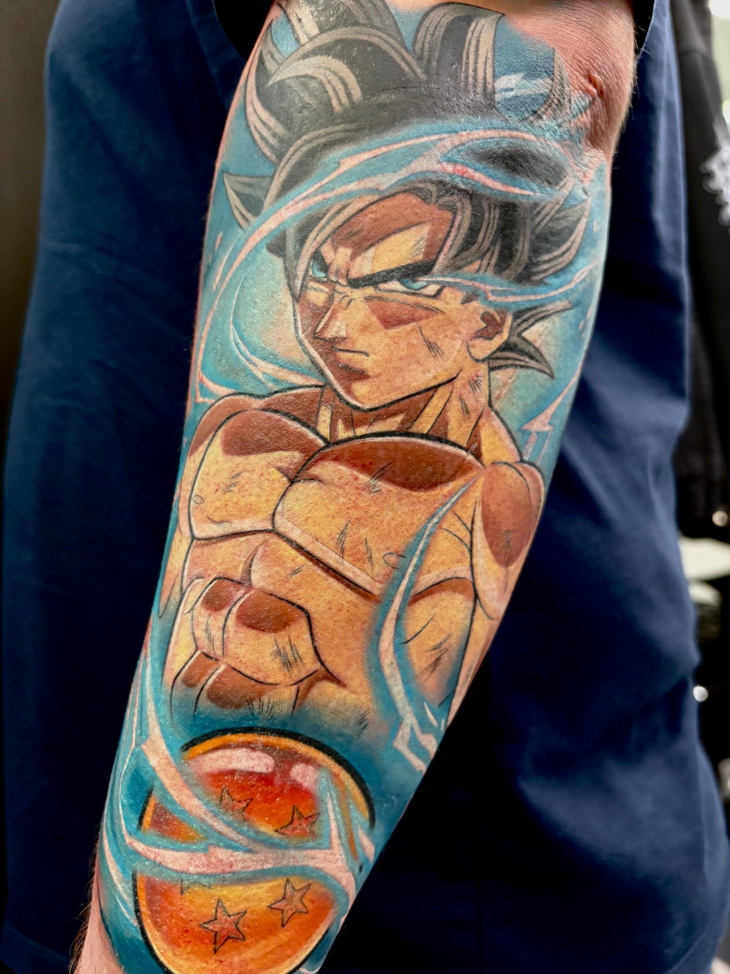 Sangoku Ultra Instinct et dragon balls en couleur — Chez Nanah