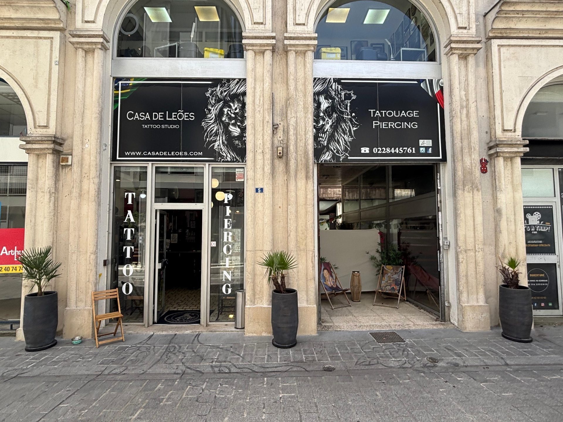Façade du studio Casa de Leões, 5 rue La Pérouse à Nantes