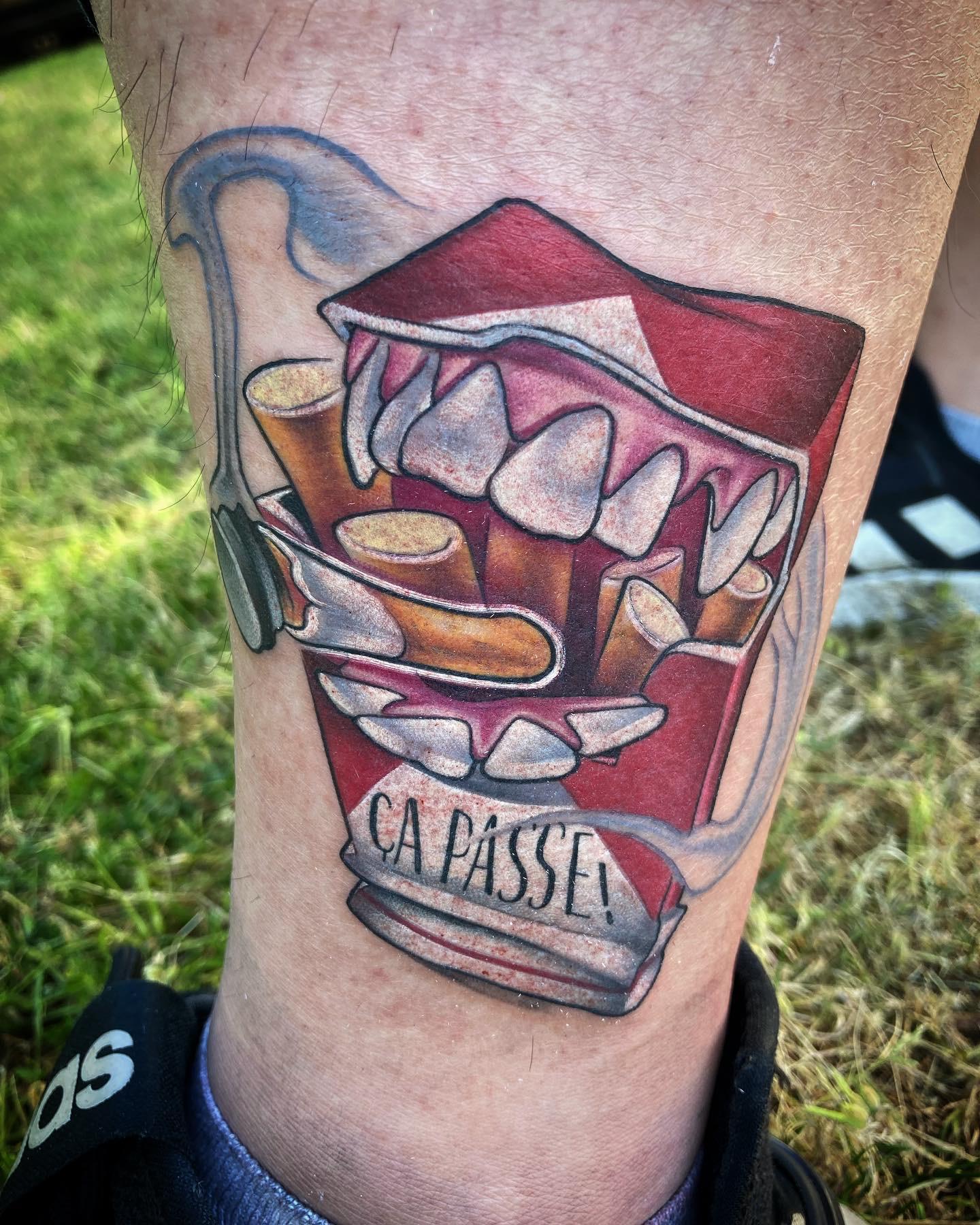 Paquet de frites monstre « Ça passe ! » en couleur — Chez Nanah
